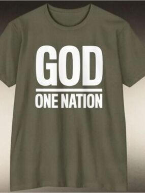 Lions Not Sheep Army Green One Nation Under God T-shirt 2XL